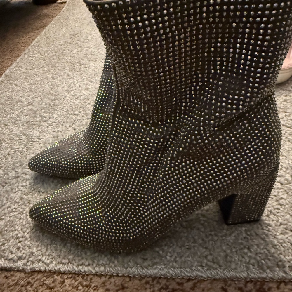 Target Sparkling Rhinestone Heeled Boots
